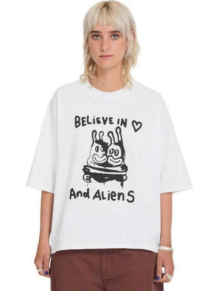 VOLCOM W FA OZZY SS 3 T-SHIRT - B3532611-WHT