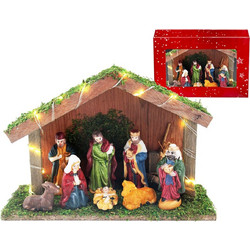 Φάτνη Ξύλινη με led 30x20x10cm Xmasfest 1133465