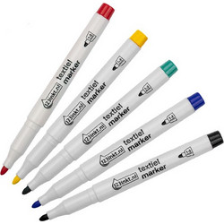 Προσφορά: Μαρκαδόροι Υφασμάτων 123ink (Black/Blue/Red/Green/Yellow) 5Τεμ