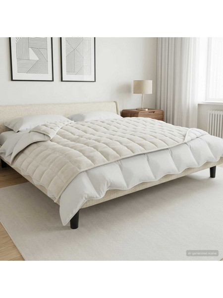 Βάρος Κουβέρτα Λευκό 138 x 200 cm 10 kg Ύφασμα
