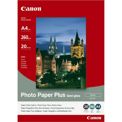 Canon Φωτογραφικό Χαρτί A4 Semi Gloss 260g/m 20 Φύλλα (1686B021) (CAN-SG201A4)
