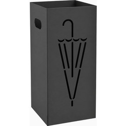 Ομπρελοθήκη Τετράγωνη - Matt Anthracite, Pam & Co, W22 x D22 x H50 (cm) 26-113