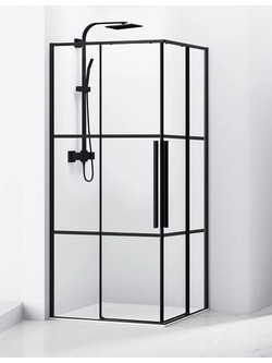 Sparke Jacore 06 Nero Lines 100x100 - Τετράγωνη Καμπίνα Συρόμενη Διάφανη SR-07.31.152.02.29
