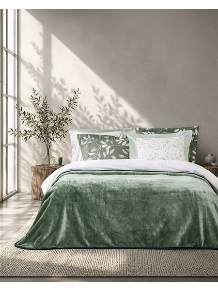 Nima Home - Κουβέρτα Βελουτέ Μονή 160x220 Coperta - Forest Green