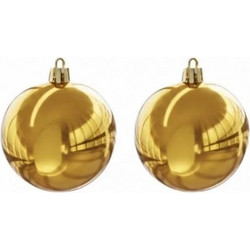 Χρυσές χριστουγεννιάτικες μπάλες 20 εκ. σετ 2 τεμ. 299151