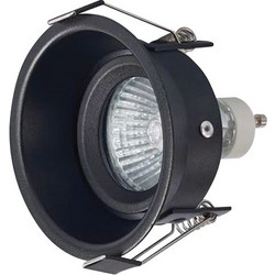 InLight Χωνευτό σποτ από μαύρο μέταλλο 1XGU10 D:8cm (Χ0010-BL)