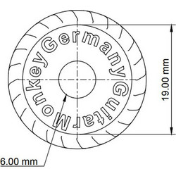 Guitar Monkey Double Grip Speed Knob RD