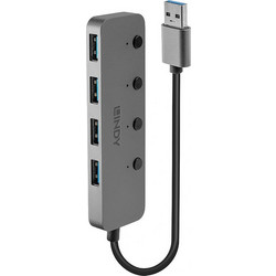 Lindy 43309 USB Hub 3.0 USB-A με 4 Θύρες USB-A
