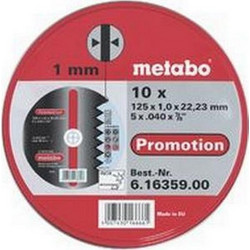 Metabo 10 Cut-Off Wheels SP 125x1,0x 22,23 mm (616359000)