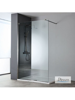 ΔΙΑΧΩΡΙΣΤΙΚΟ ΝΤΟΥΖΙΕΡΑΣ DEVON IWIS WALK-IN 70Χ220ΕΚ. BLACK BRUSHED IWH70C