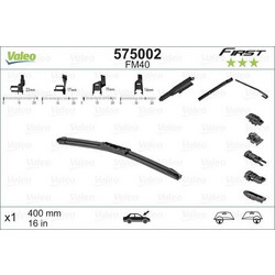VALEO (VL575782) First Multiconnection ΜΑΚΤΡΟ ΥΑΛΟΚΑΘΑΡΙΣΤΗΡΑ ΠΛΕΥΡΑ ΣΥΝΟΔΗΓΟΥ 400mm - VL575002