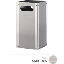 Θήκη Εργαλείων Τζακιού Zogometal K34 16x16x31,5cm - Λευκό Πάγου