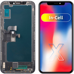 JK Οθόνη LCD In-Cell για Apple iPhone X, Μαύρη