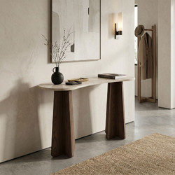 Dresser Zen Travertine, Walnut Melamine Coated Particle Board 120x35x75 cm
