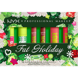 Nyx Professional Makeup Promo Fat Holiday Pack 6 Τεμάχια,Χριστουγεννιάτικο Σετ Μακιγιάζ Χειλιών & Ρουζ