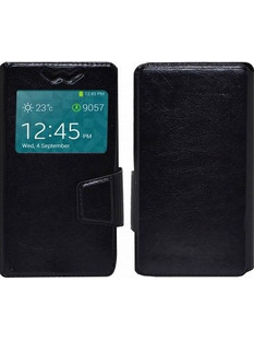 Δερμάτινη θήκη για Oukitel C4 με παράθυρο μαύρη Ancus