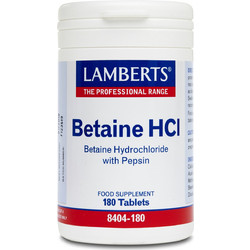 Lamberts Betaine HCΙ Πεπτικό Βοήθημα 180 Ταμπλέτες