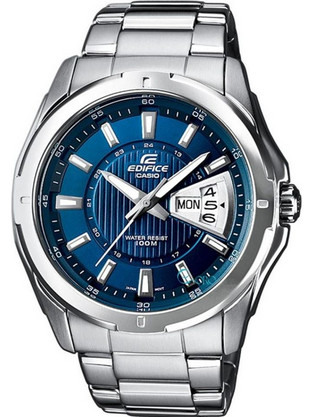 Casio Edifice Ανδρικό Ρολόι με Ασημί Μεταλλικό Μπρασελέ EF-129D-2AVEF