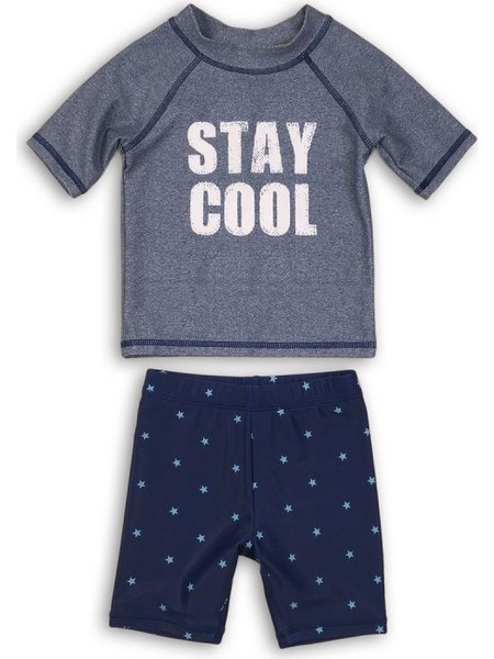 Minoti Stay Cool Σετ Αντηλιακό UV Βρεφικό Μαγιό Σετ με Μπλούζα για Αγόρι Navy Μπλε Ανθρακί