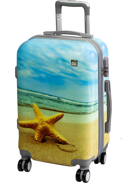 A2S Starfish Βαλίτσα Καμπίνας 55x35x22cm με 4 Ρόδες Πολύχρωμη