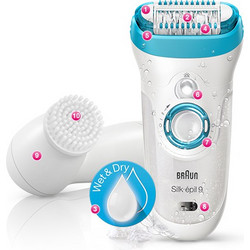 Braun Silk-epil 9 Σετ Αποτρίχωσης Προσώπου & Σώματος Wet & Dry 9-549 Blue