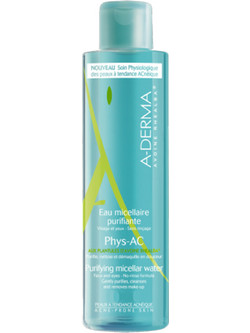 A-Derma Phys - AC Purifiante Micellar Water Ντεμακιγιάζ για Λιπαρή Επιδερμίδα 400ml