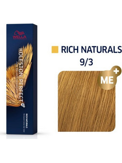 Wella Koleston Perfect Me+ Rich Naturals 9/3 Ξανθό Πολύ Ανοιχτό Χρυσό Μόνιμη Βαφή Μαλλιών 60ml