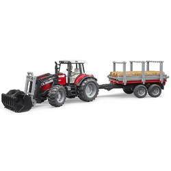Bruder Τρακτέρ Massey Ferguson 7480 Με Καρότσα & Φορτωτή BR002046