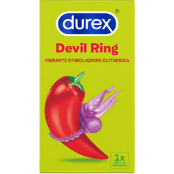 Durex Little Intense Devil Ring Ελαστικό Δαχτυλίδι Πέους Σιλικόνης με Δόνηση Μωβ