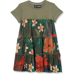 Desigual Παιδικό Φόρεμα Floral Χακί 21WGVK04-4092