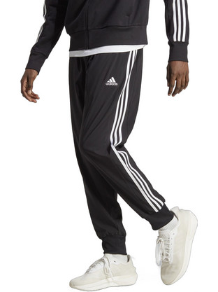 Adidas Essentials Tapered Cuff Woven Ανδρικό Παντελόνι Φόρμας με Λάστιχο Μαύρο 3-Stripes IC0041