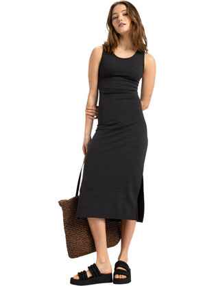 Roxy Good Keepsake Midi Καθημερινό Φόρεμα Μαύρο ARJKD03270-KVJ0