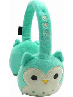Lazerbuilt Squishmallows Winston The Owl Ασύρματα Bluetooth Παιδικά Ακουστικά Over Ear Πράσινα