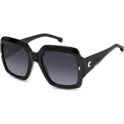 Carrera CA3004S 807 Ανδρικά Γυαλιά Ηλίου Τετράγωνα Κοκάλινα Μαύρα με Μαύρο Polarized Φακό