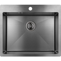 Laveo Marmara Ένθετος Νεροχύτης Inox Graphite 51x59cm