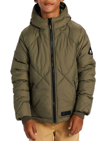 DC Παιδικό Μπουφάν Χειμωνιάτικο Puffer Αδιάβροχο Πράσινο ADBJK03029-KQE0