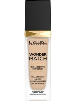 Eveline Wonder Match 10 Light Vanilla Liquid Foundation 30ml