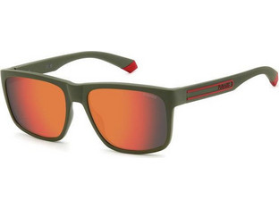 Polaroid Eyewear PLD2149S TBO/OZ Ανδρικά Γυαλιά Ηλίου Τετράγωνα Κοκάλινα Μαύρα με Πορτοκαλί Καθρέπτη Φακό