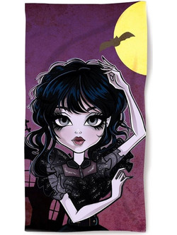 Gothic Girl Παιδική Πετσέτα Θαλάσσης Microfiber Μωβ 70x140cm