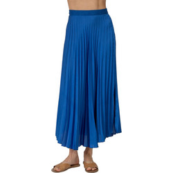 AGGEL Μακριά Φούστα Σατέν Ψηλόμεση Πλισέ Royal Blue SS47011KF-1073