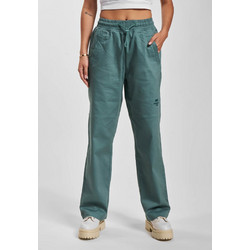 Def Ψηλόμεσο Υφασμάτινο Γυναικείο Παντελόνι Jogger Κανονική Εφαρμογή με Λάστιχο Πετρόλ DFLCP051-00110