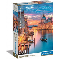 Puzzle Clementoni Compact Box High Quality Collection Φως Στη Βενετία 500 Κομμάτια