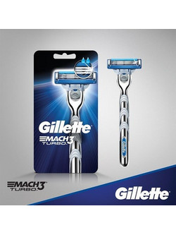 Gillette Mach 3 Turbo Ξυραφάκι με 3 Λεπίδες & Λιπαντική Ταινία