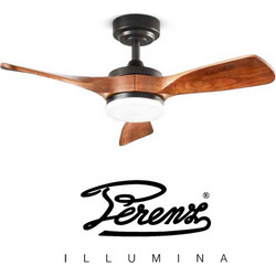 Perenz Illumina Sirio NCT Ανεμιστήρας Οροφής 90cm 40W με Φως & Τηλεχειριστήριο Μαύρος Καφέ