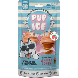 Imaginelles Pup Ice Chew to Stay Cool Waffle Cones with Strawberry 2τμχ 110gr