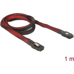 DeLOCK 83073 Καλώδιο Τροφοδοσίας mini SAS to Mini SAS 1m Black Red
