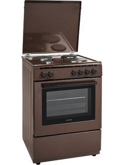 Hyundai HCMU22-6560E/BR Κουζίνα Ηλεκτρική 72lt με Εμαγιέ Εστίες 60cm