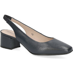 Caprice Ανατομικές Γόβες Slingback Δερμάτινες με Χοντρό Χαμηλό Τακούνι Navy Μπλε 9-29500-42-855
