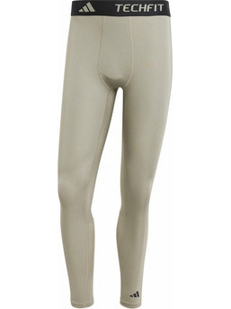 Adidas Techfit Ανδρικό Κολάν Μακρύ Γκρι IW5836