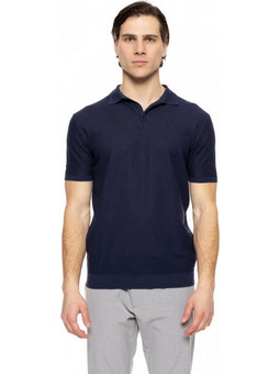 Smart Ανδρική Μπλούζα Polo Κοντομάνικη Navy Μπλε 51-206-042